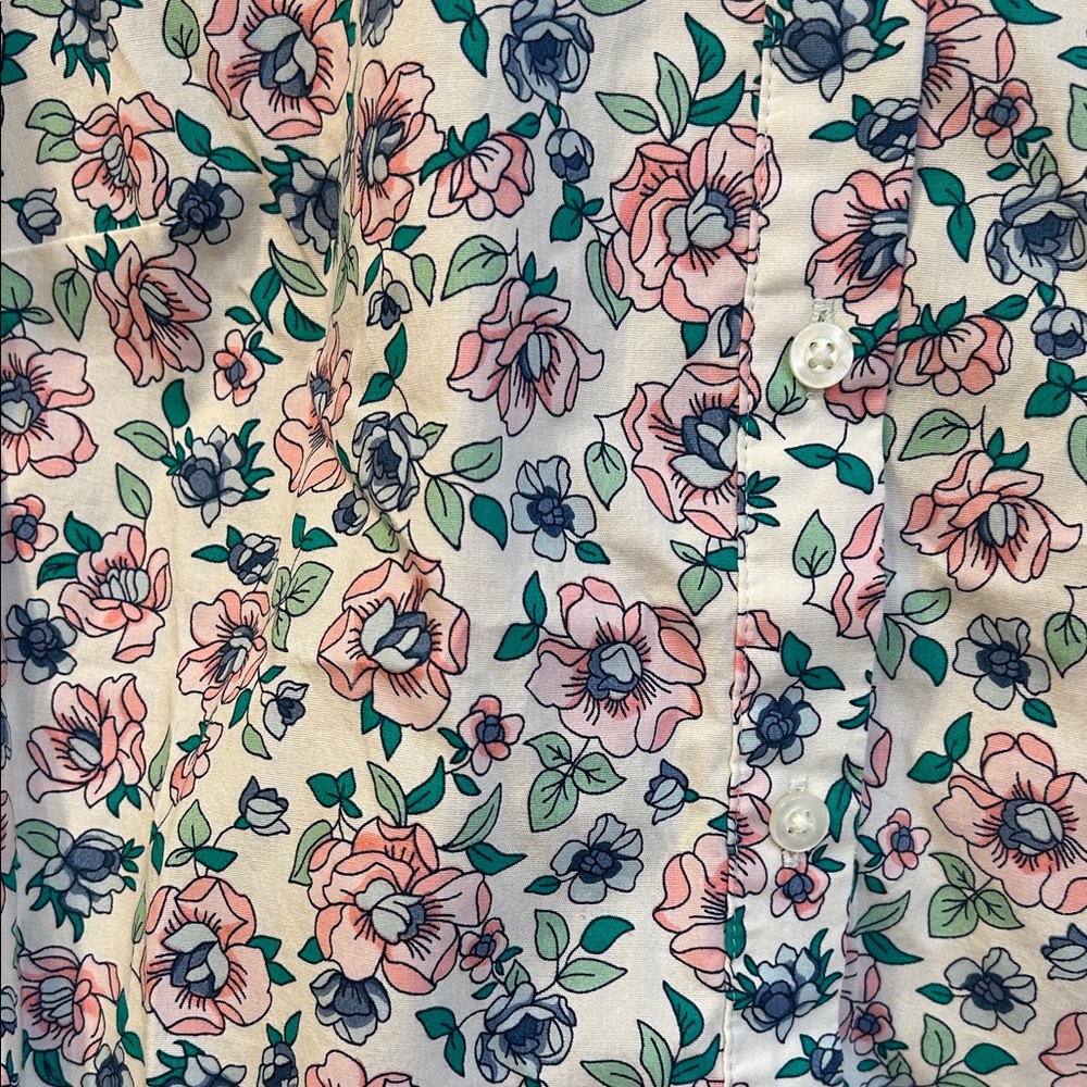 J. Crew Factory Floral Cotton Print Ladies Top XS NWT Cottagecore Farmhouse - Picture 4 of 5